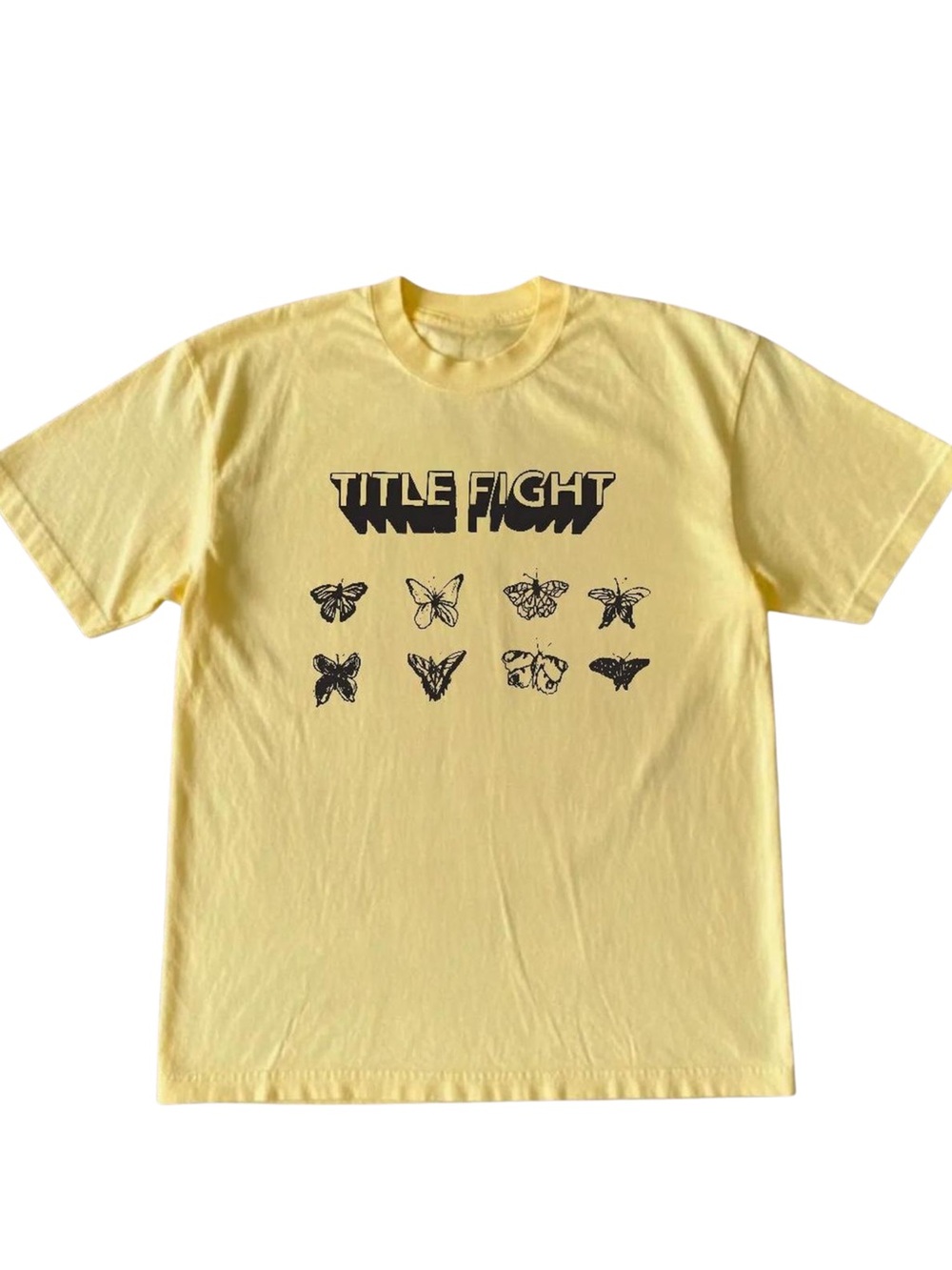 Gildan Yellow Butterfly Graphic Tee
